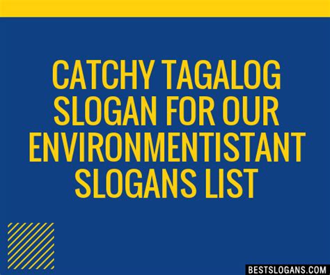 slogan for environmental awareness tagalog|100+ Catchy Tagalog Environmental Slogans 2024 + Generator.